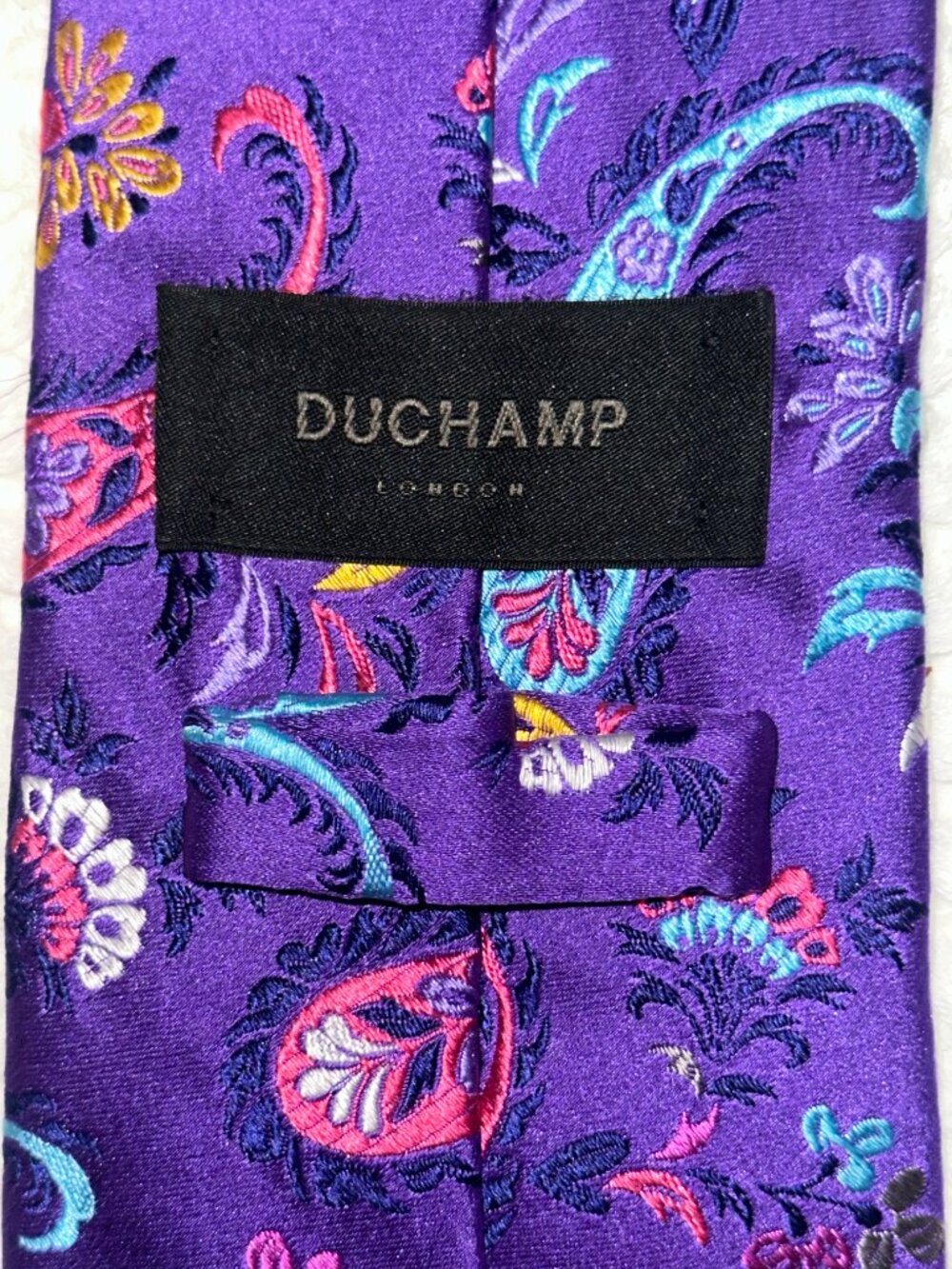 Duchamp London Paisley Silk Tie